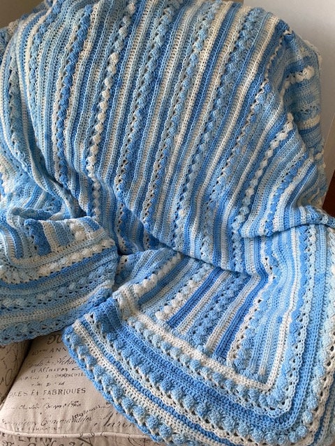 Crochet blanket in full adult sizes variegated soft QUALITY | Etsy