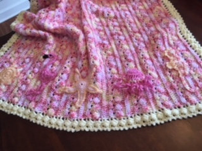 Crochet sea turtle baby blanket,nautical,beach,pink mix,Safari,woodland,zoo,farm,themes available,2 sizes,choose animals,Baby Tuckers design