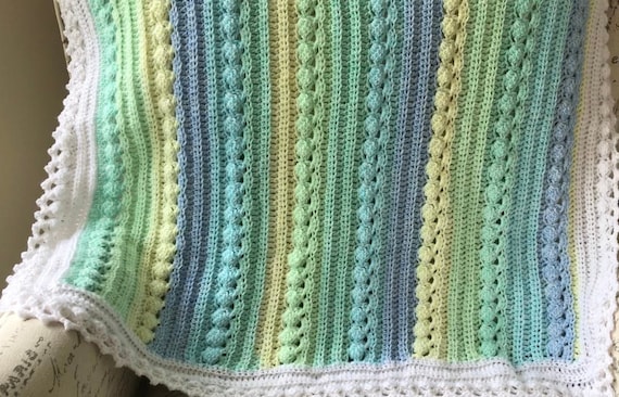 Crochet Rainbow Baby Blanket: Soft Variegated Yarn, Baby Tuckers Design