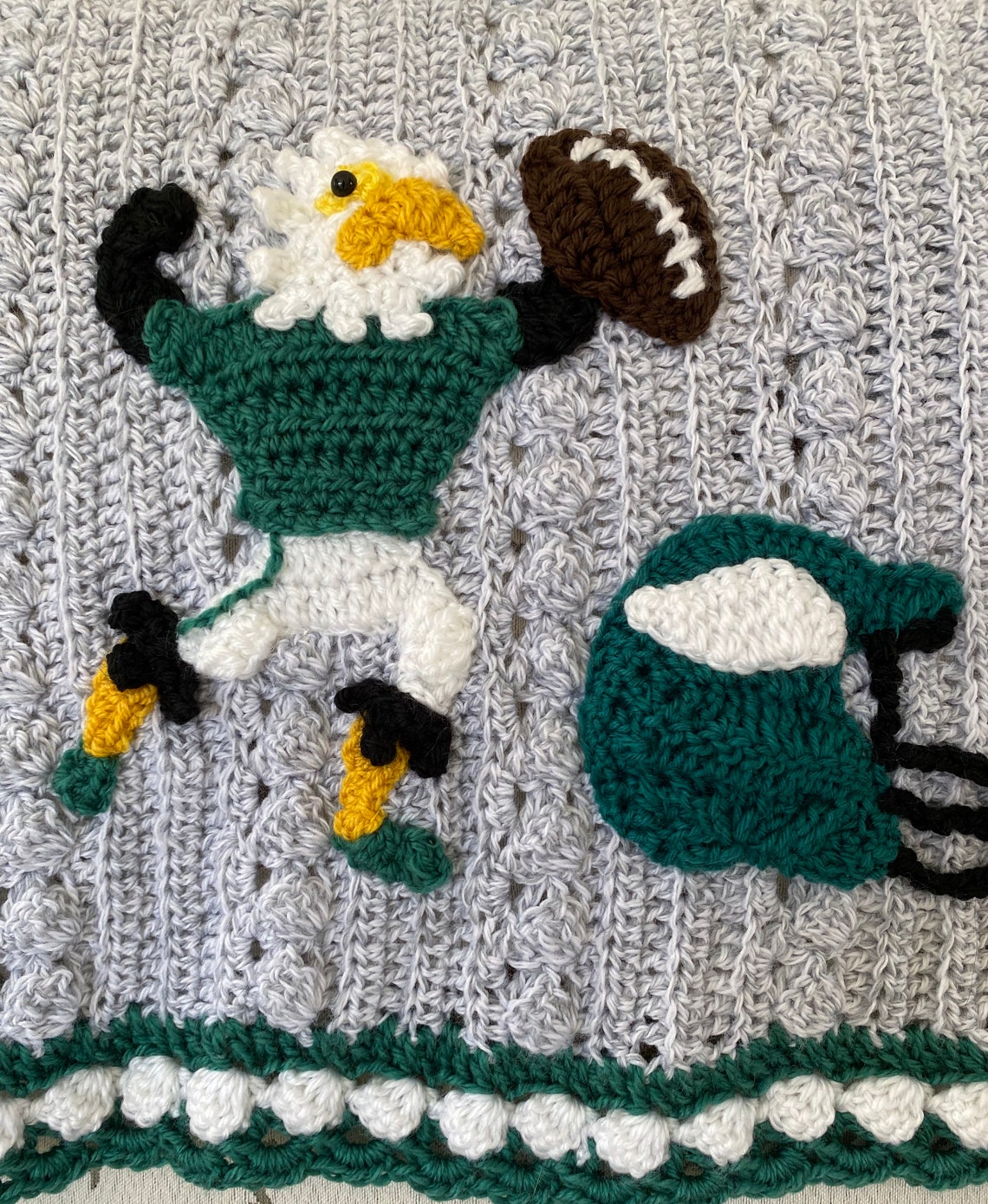 Eagles Swoop Crochet Baby Blanket NFL Phila. Original Design Etsy