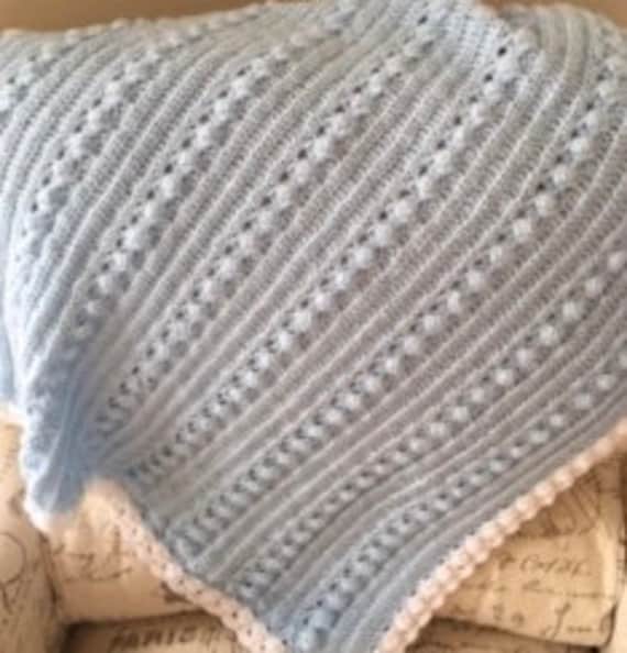 Crochet baby blanket, 2 sizes available, Original unique Baby Tuckers design, baby shower, Welcome Home, handmade nursery bedding