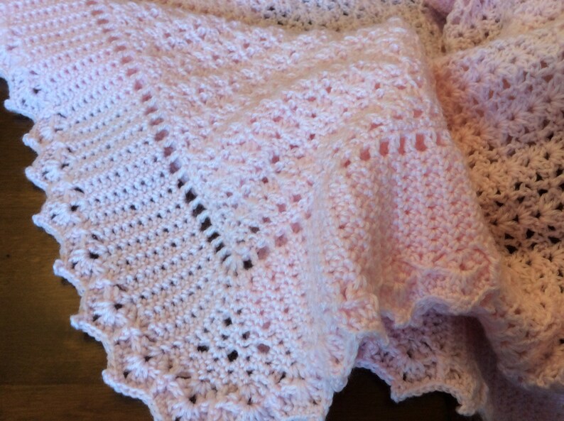 Baby Christening Blanket Custom Crochet2 Sizestextured Etsy