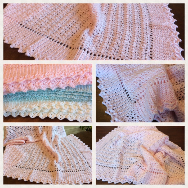 Baby Christening Blanket Custom Crochet2 Sizestextured Etsy