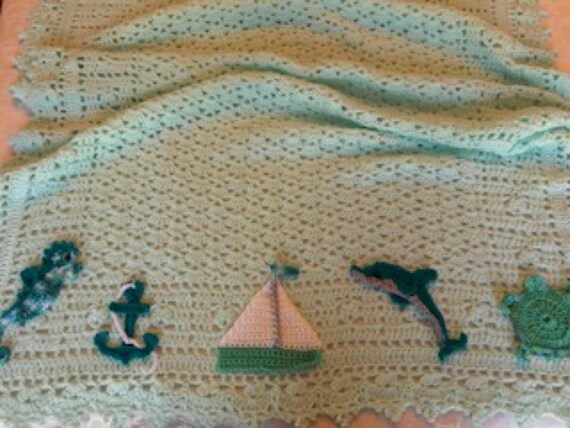 Crochet sea turtle baby blanket,nautical,beach,pink mix,Safari,woodland,zoo,farm,themes available,2 sizes,choose animals,Baby Tuckers design