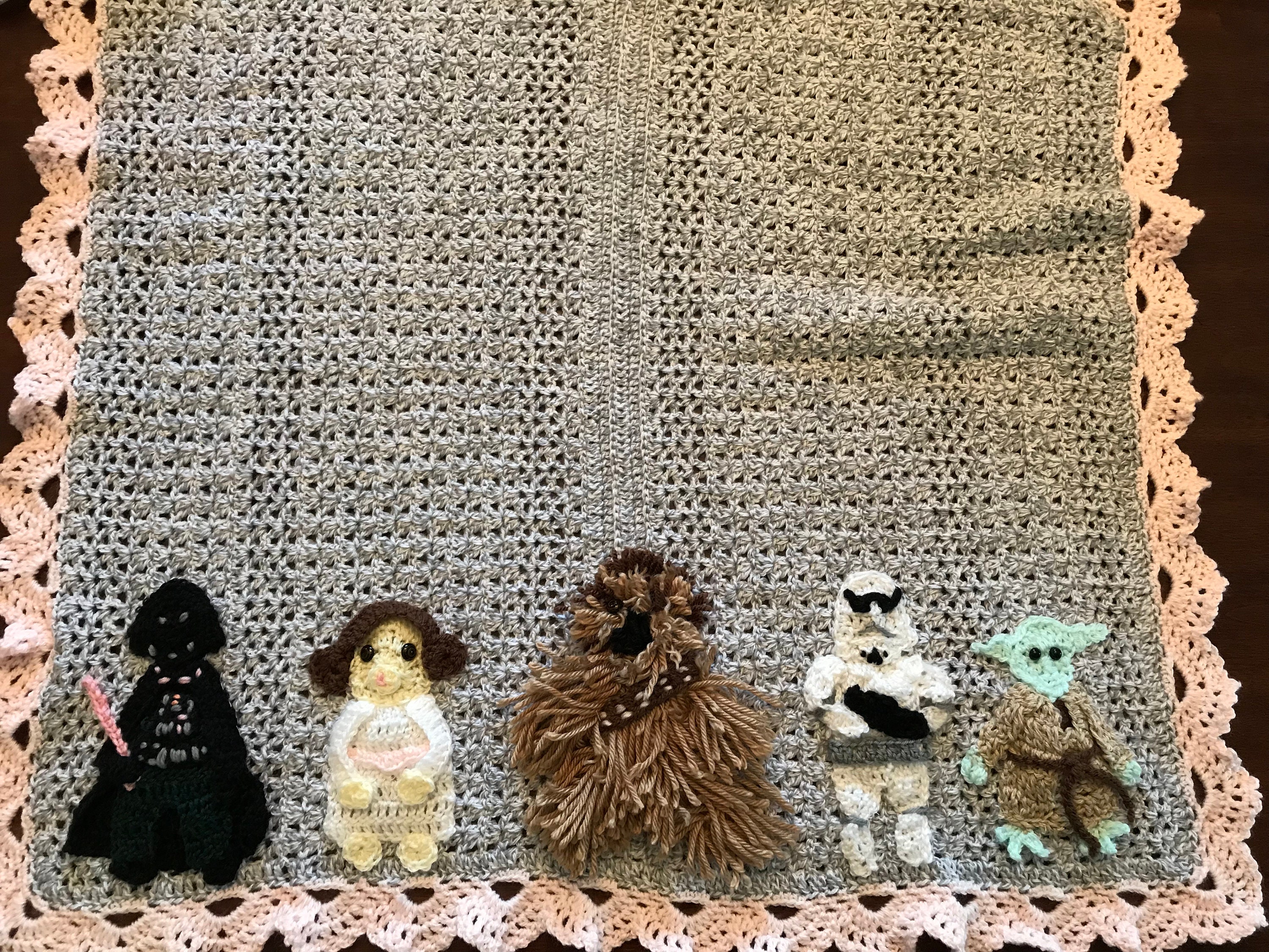 Handmade Star Wars Crochet Baby Blanket