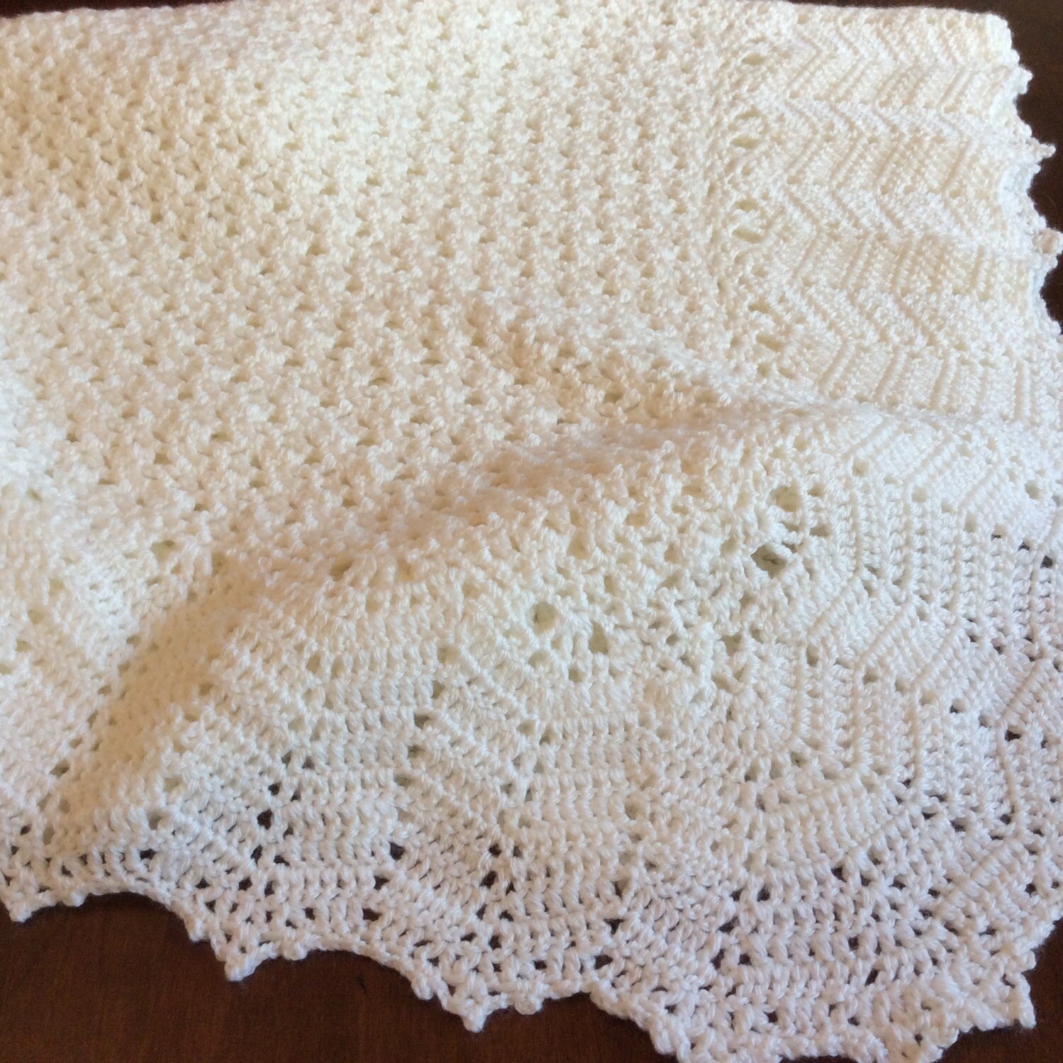 Handmade Intricately Detailed Crocheted Baby Blankets Medium to Large