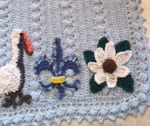Crochet Baby Bedding Charleston Savannah Cajun Bayou Mardi Gras