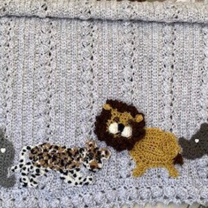 Crochet Couverture Danimal De Bebe Safari Jungle Bois Etsy