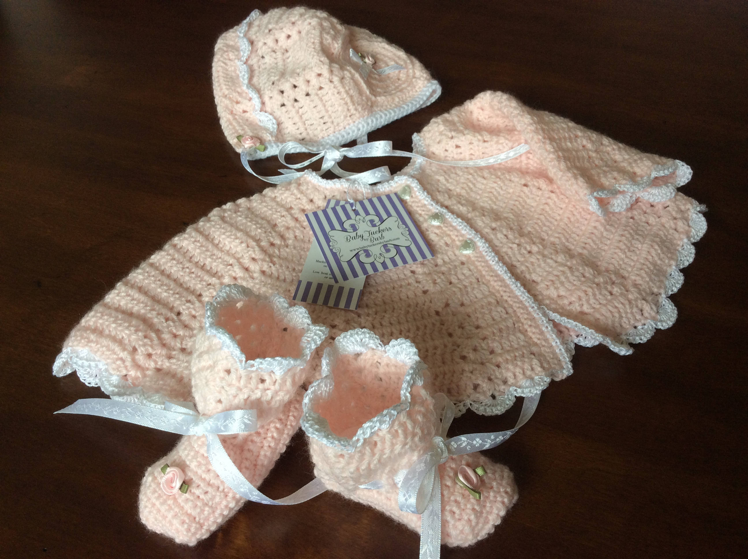 Crochet baby layette 4 piece BLANKET and SWEATER Etsy