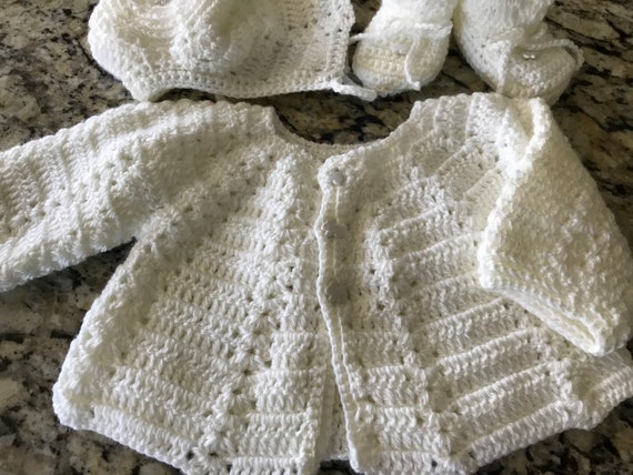 crochet layette set