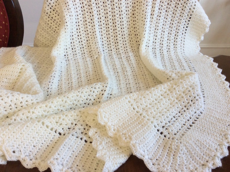 Baby Blanket Handmade Crochet off White or Choose the - Etsy