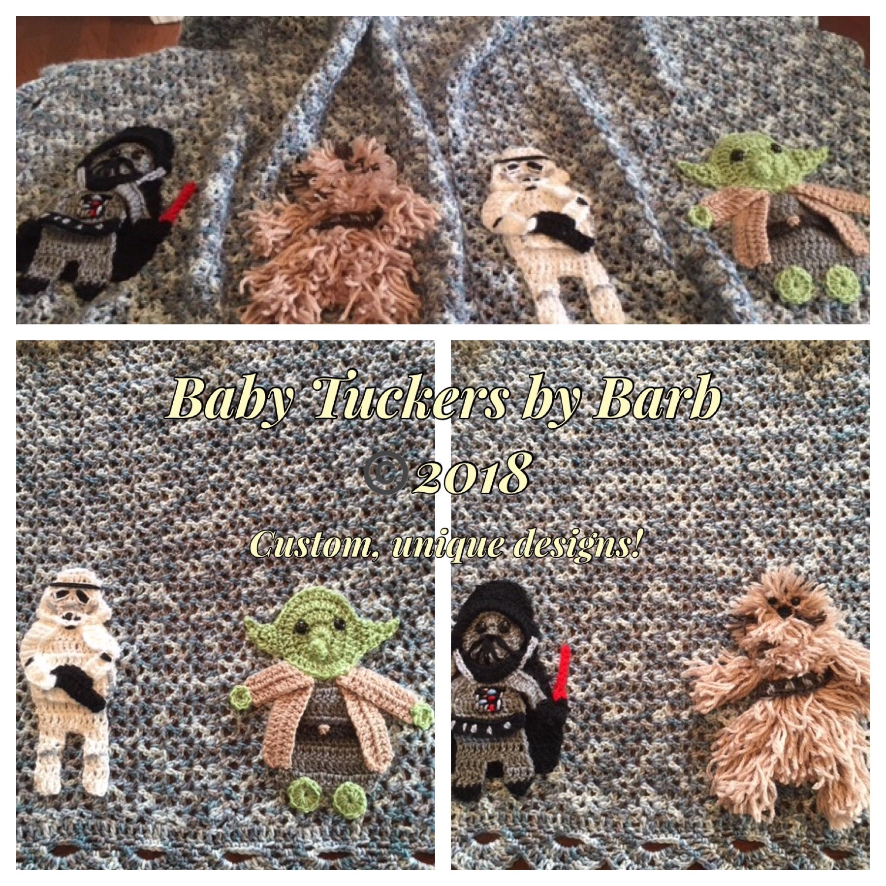 Handmade Star Wars Crochet Baby Blanket