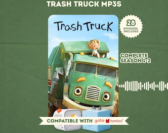 Paquete de audio de Trash Truck / Episodios y canciones de las temporadas 1 y 2 / Compatible con Toniebox y Yoto