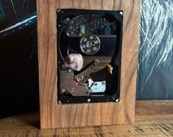Hard Drive Art – One-of-a-Kind Prototype | Handmade Tech | Reclaimed Wood