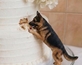 Custom Pet Wedding Cake Topper, Realistic Polymer Clay Replica, Dog Parent Gift