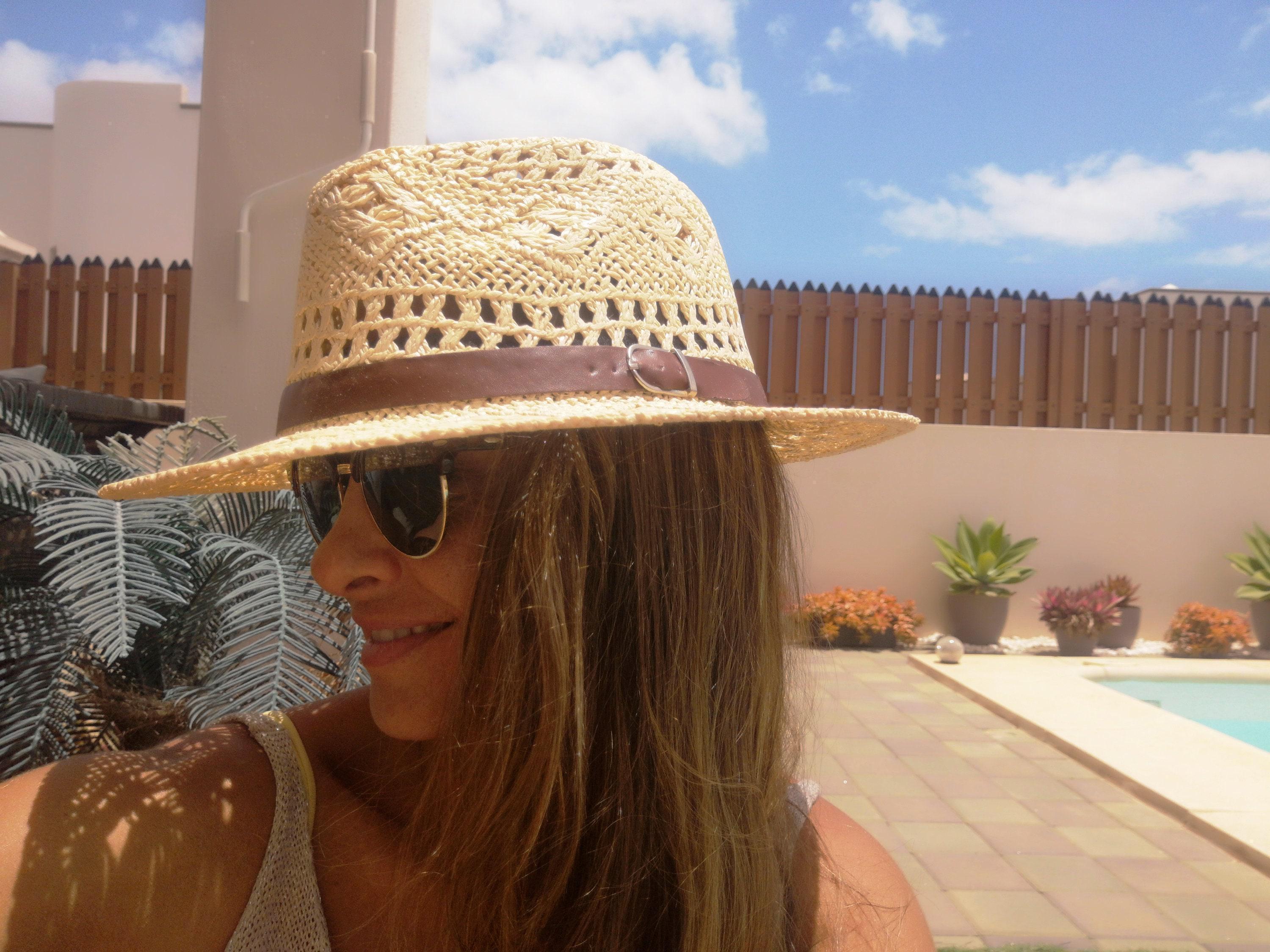 Crochet Raffia Cowgirl Hat - Etsy display picture 2