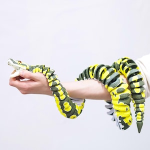 47.3inch Super Large ball python 3D Printed Giant Snake Toy,Surprise Fantasy Gifts