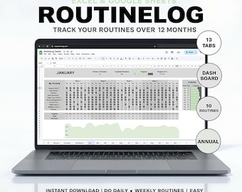 Routine Tracker for Excel & Google Sheets