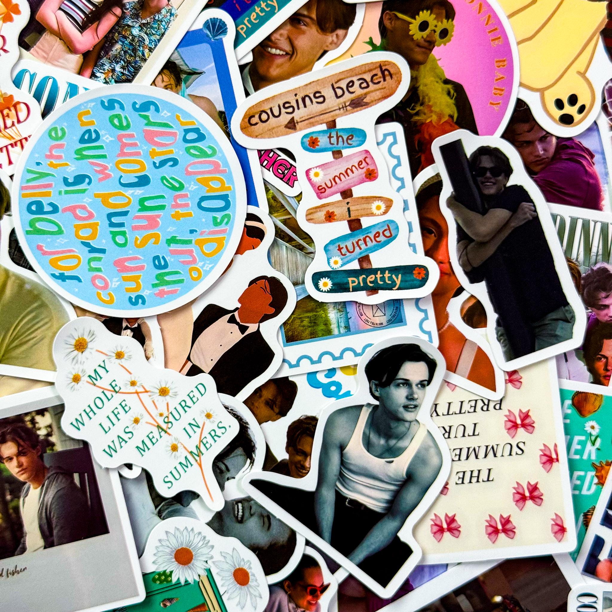 Pretty Man Stickers Pack of 50 Summer I Turned Pretty Stickers, Beach TV Show Stickers ...