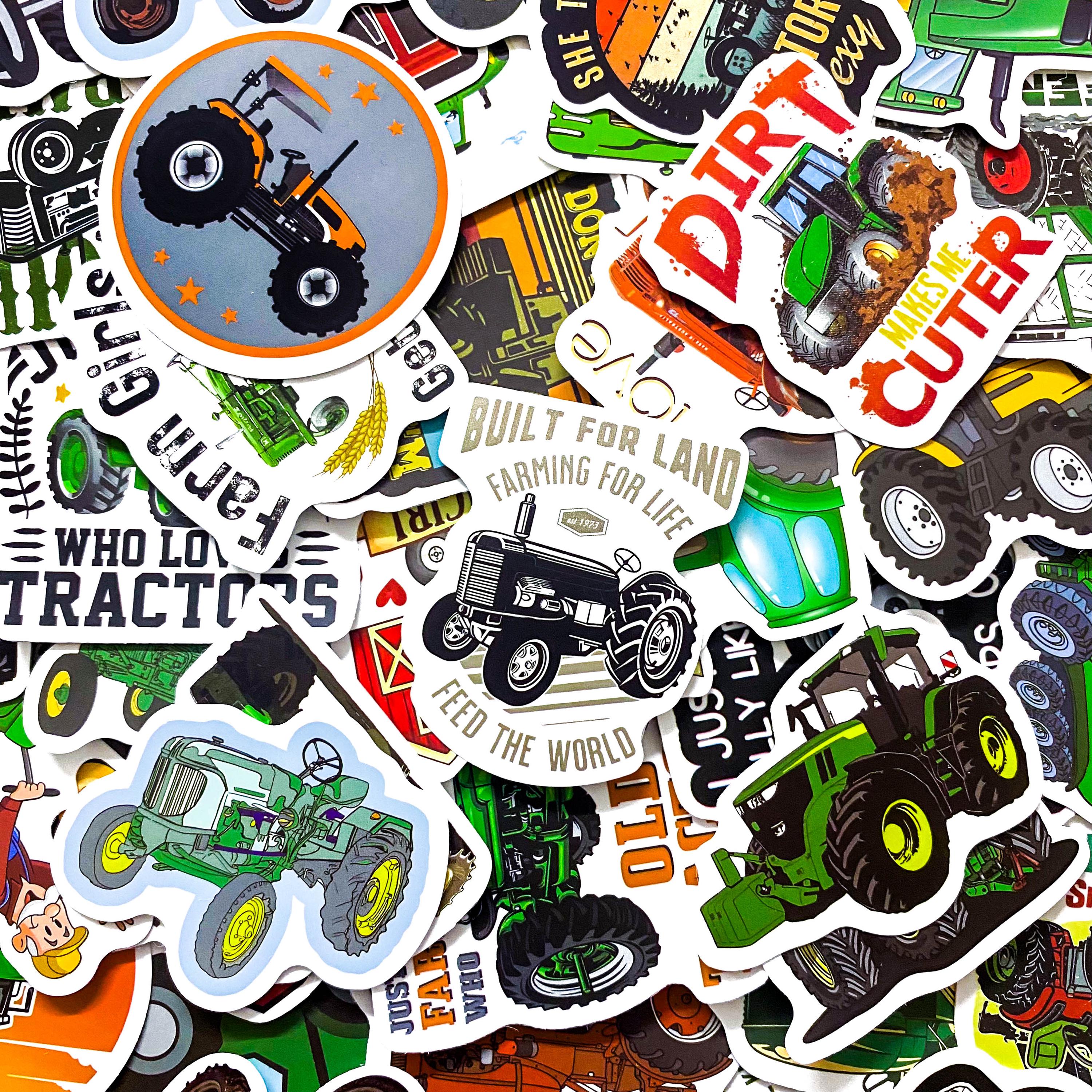 Model Tractor Stickers Pack of 50 Farm Tractor Stickers, Green Machine Stickers, Country ...