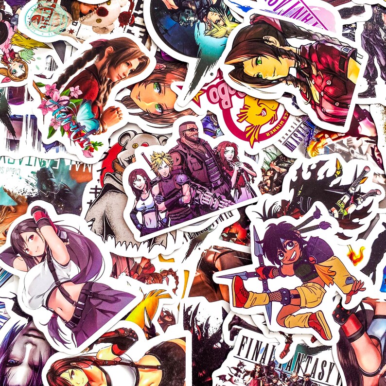 Pack of 50 Final Fantasy Stickers, RPG Game Hero Stickers, Chocobo ...