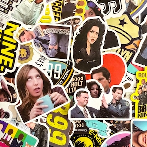 May include: A selection of vibrant stickers showcasing characters and logos. The stickers depict people, text, and diverse designs. The stickers vary in shape and size, with a range of colours and styles.