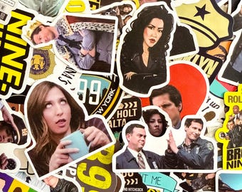 Paquete de 50 pegatinas de Brooklyn Nine-Nine, pegatinas divertidas de la serie policíaca, pegatinas de comedia televisiva, pegatinas impermeables para fans de la televisión, adultos y adolescentes.