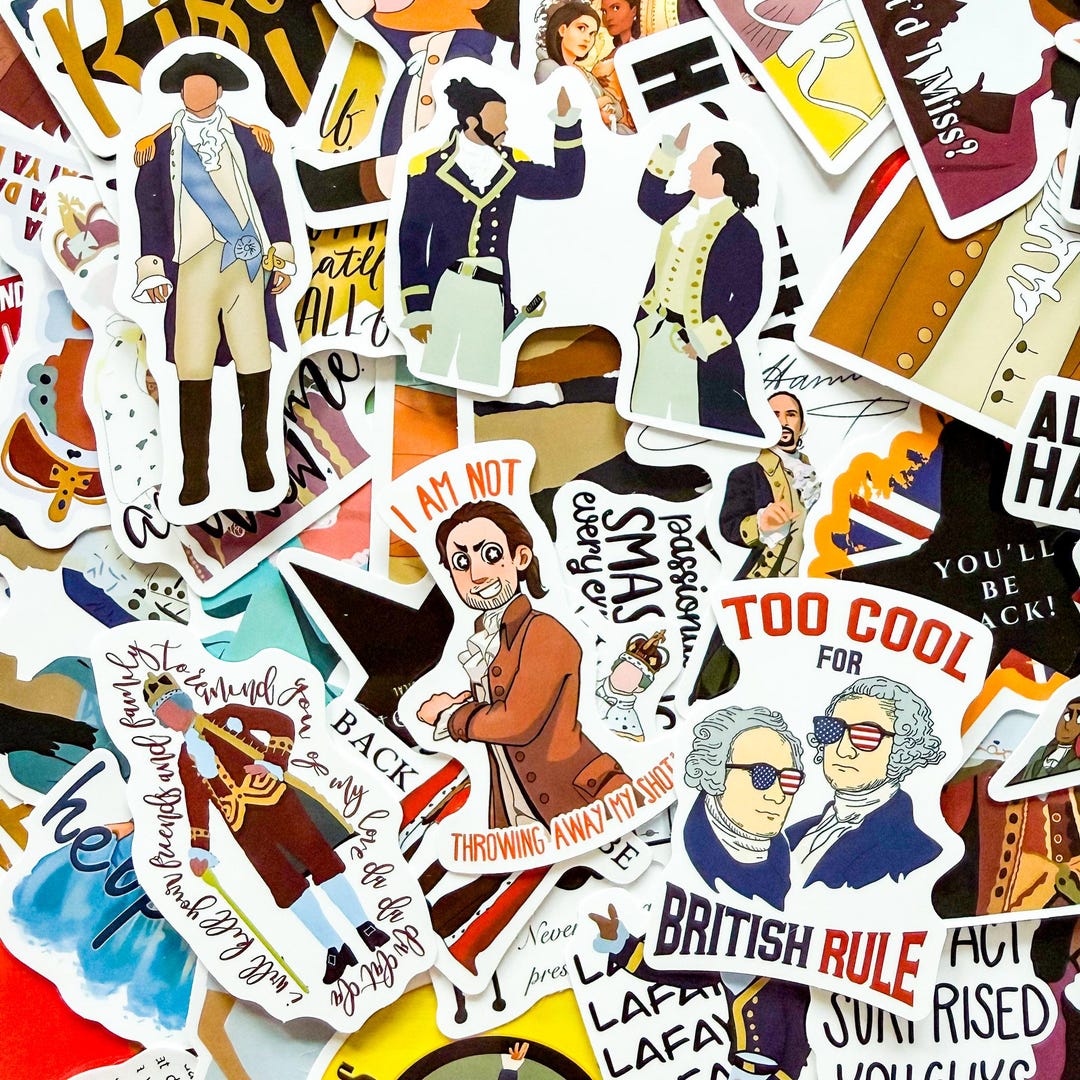 Pack of 50 Hamilton Stickers, Broadway Musical Stickers, Theater Fan ...