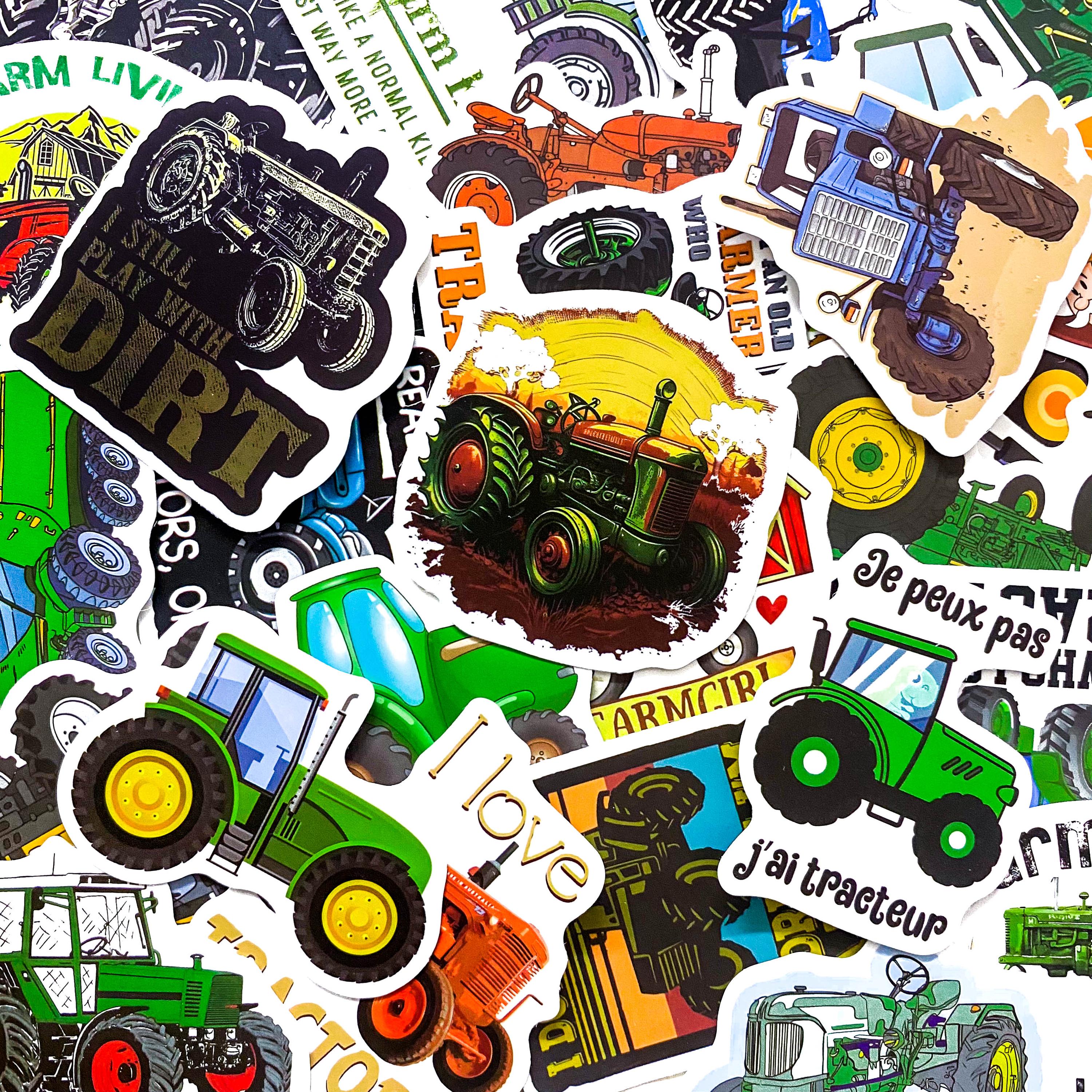 Pack of 50 Farm Tractor Stickers, Green Machine Stickers, Country ...