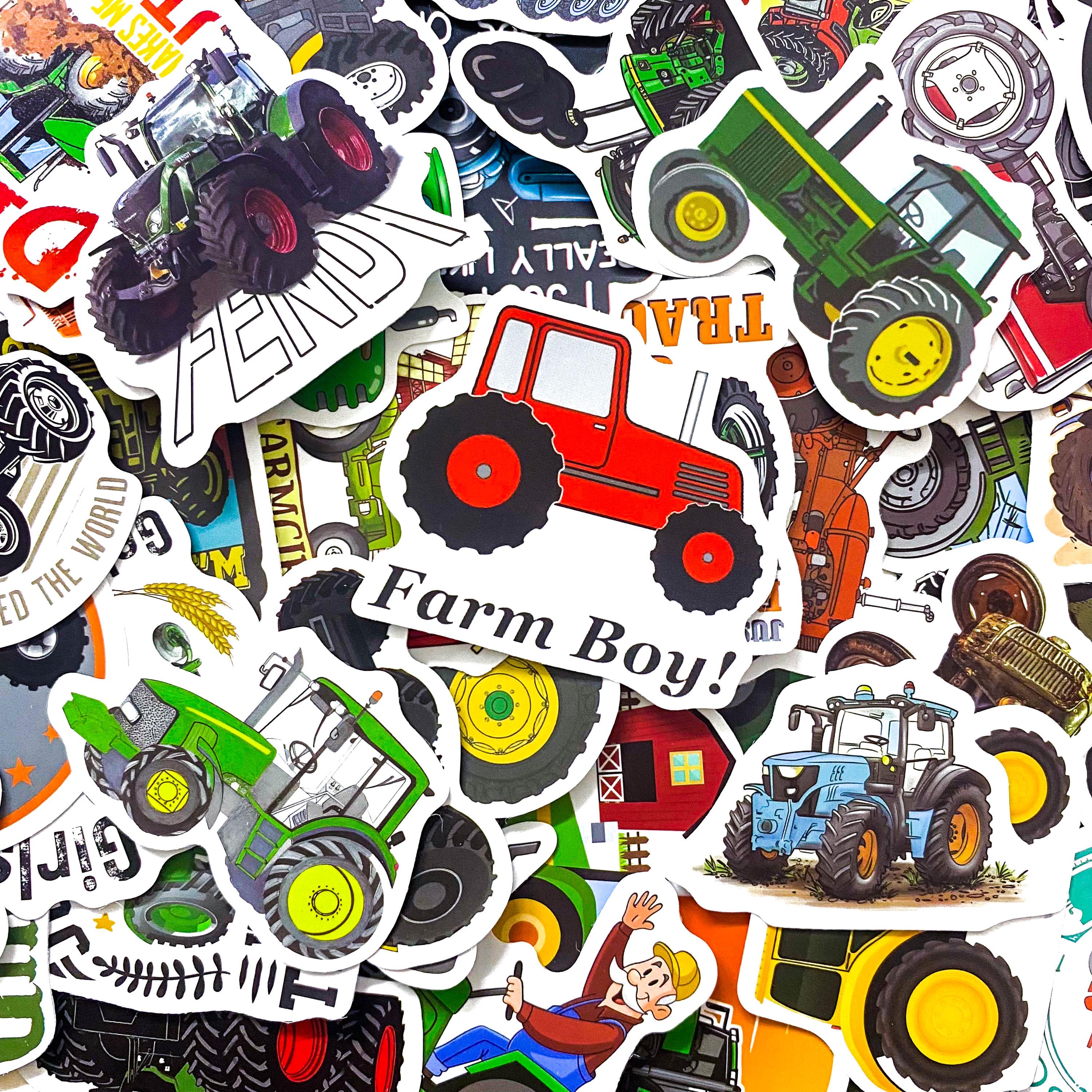 Model Tractor Stickers Pack of 50 Farm Tractor Stickers, Green Machine Stickers, Country ...