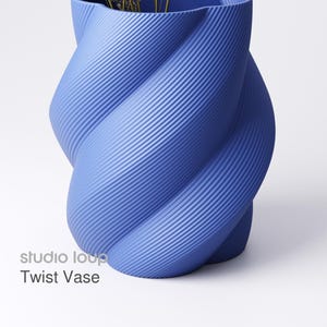 Twist Vase 3D Printed Spiral Planter Modern Home Decor Geometric Flower Pot Minimalist Design Desk Organizer Gift Made in Germany