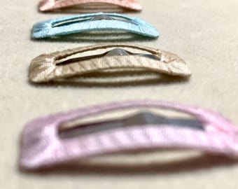 Small Dog Hair Clips Set of 3 | Silk Top Knot Puppy Bows | Snag Free Yorkie, Maltese, Shih Tzu Barrette | Pet Grooming Hair Accessory