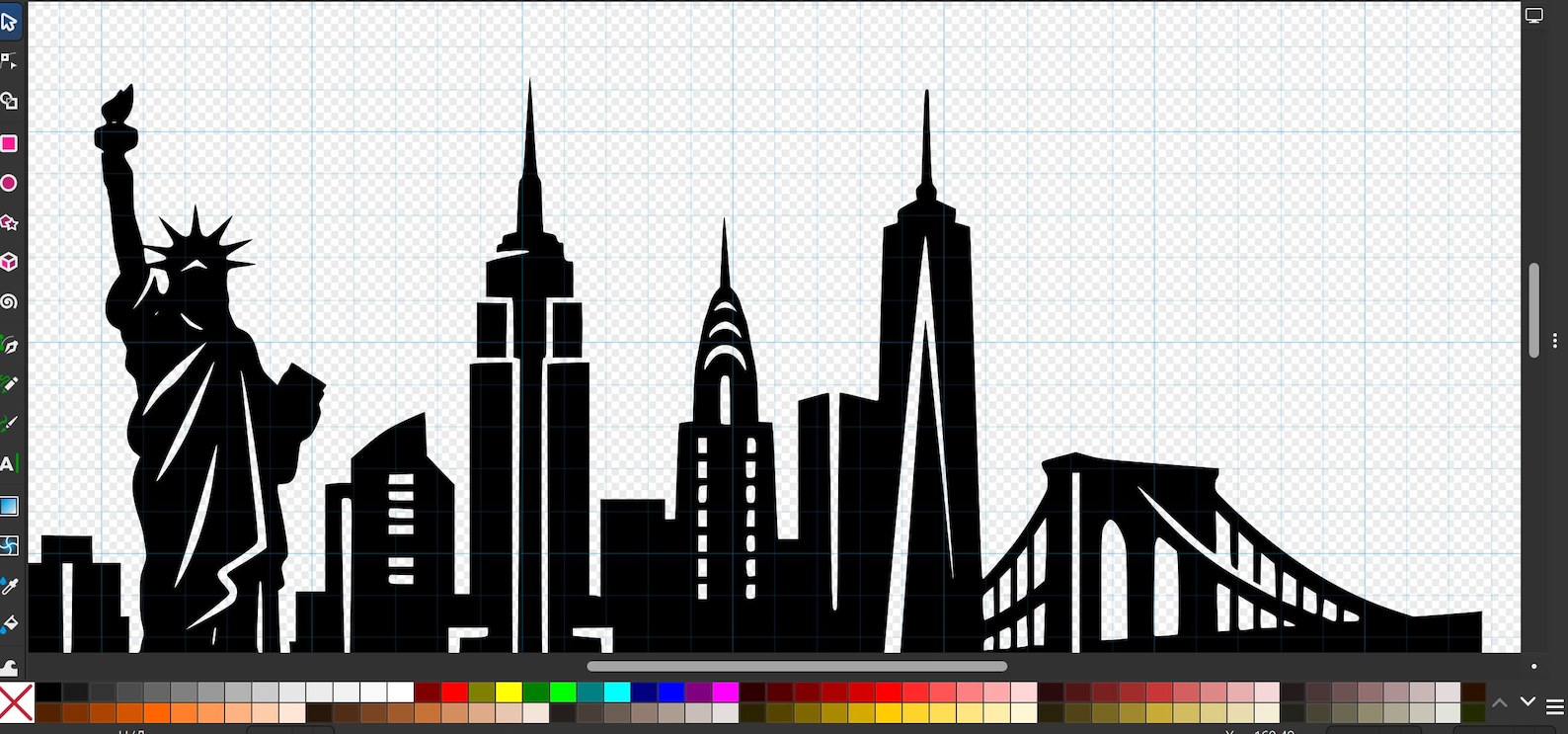 New York SVG | NYC Skyline Laser Cut File | Statue of Liberty | City ...