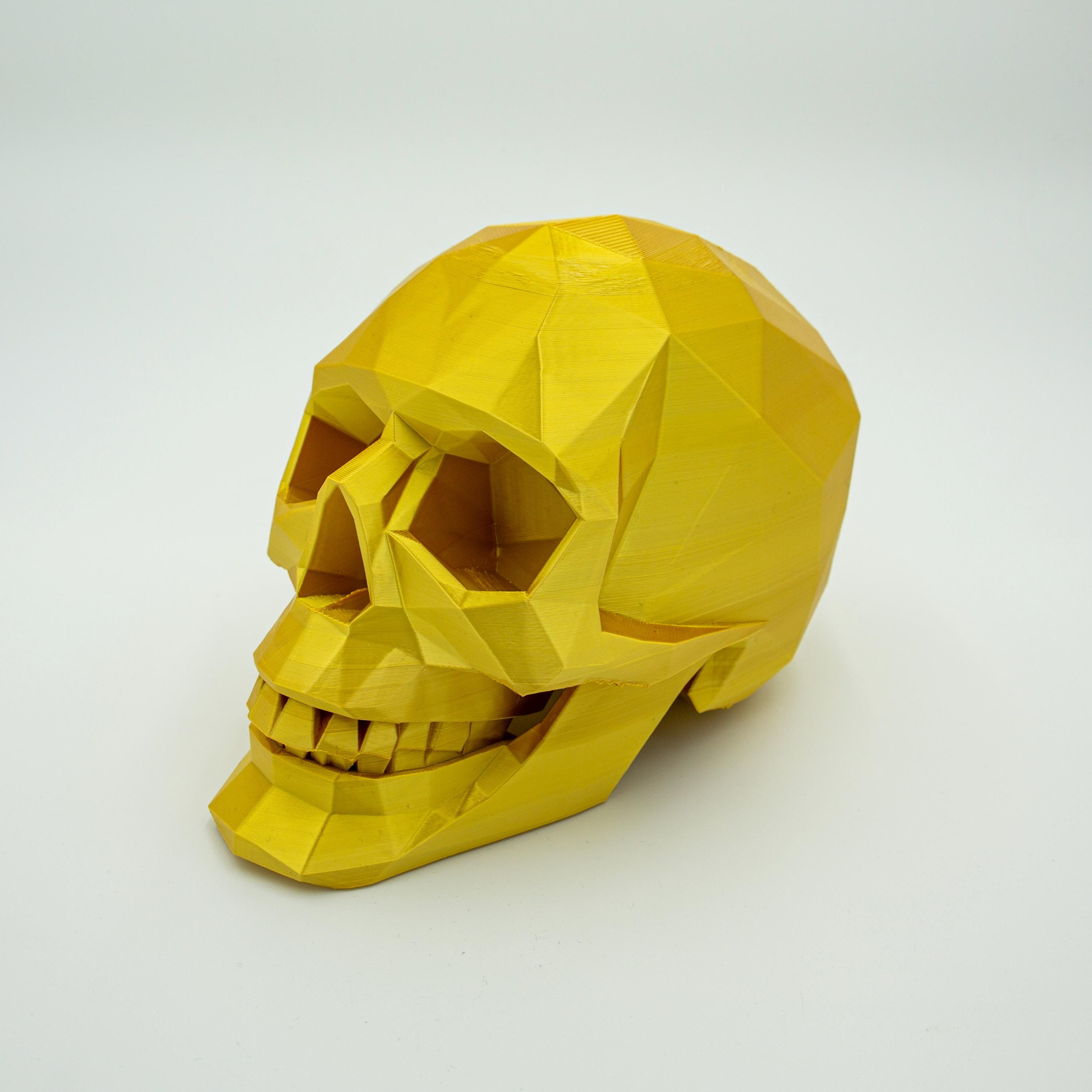 Skull Low Poly - Hat Stand, Headphone Holder, Cap Holder, Glasses Stand - Skull - Modern Skull Decor