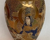 Rare Satsuma Kinkozan Tsukuru Vase