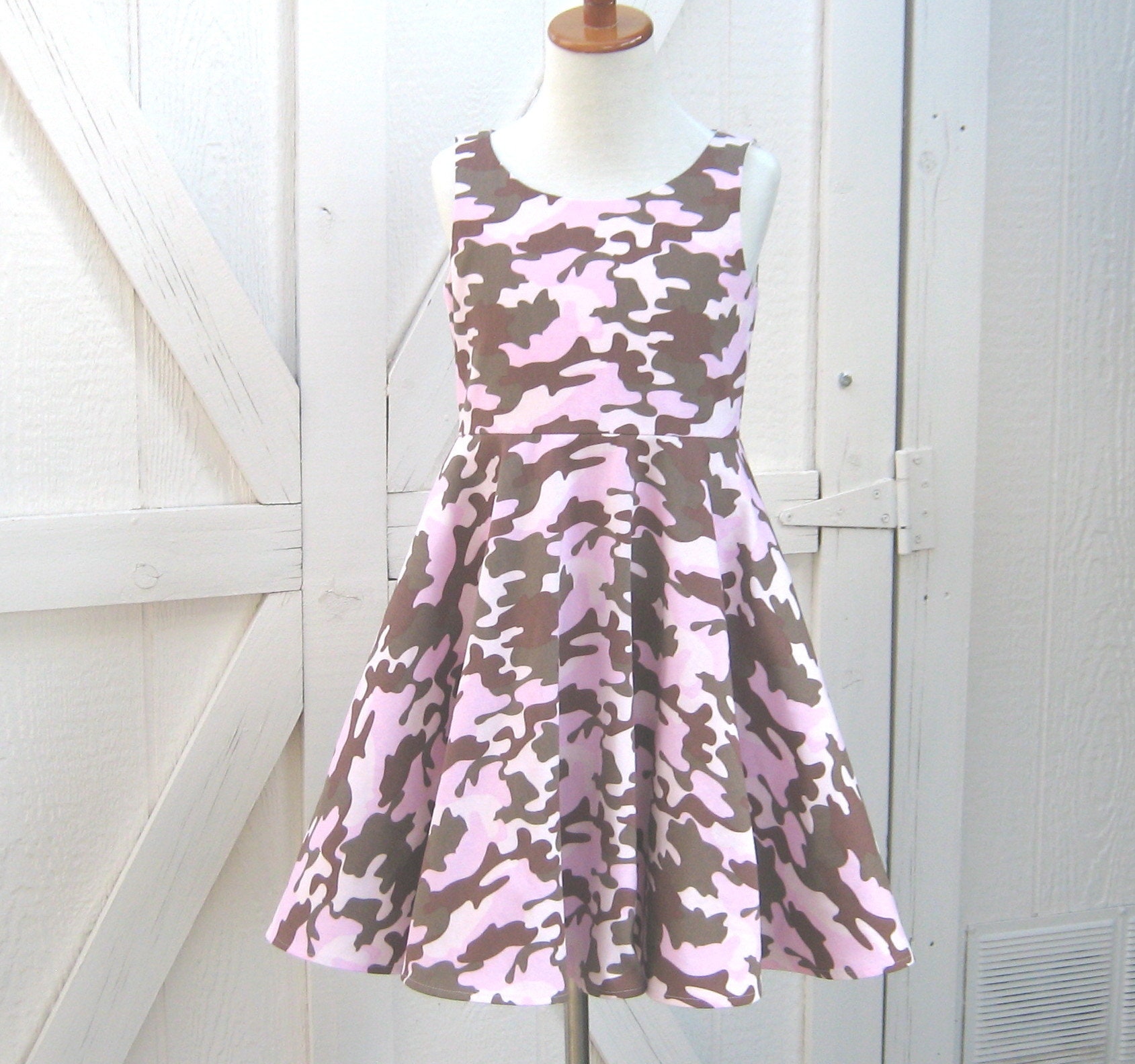 pink camouflage dress