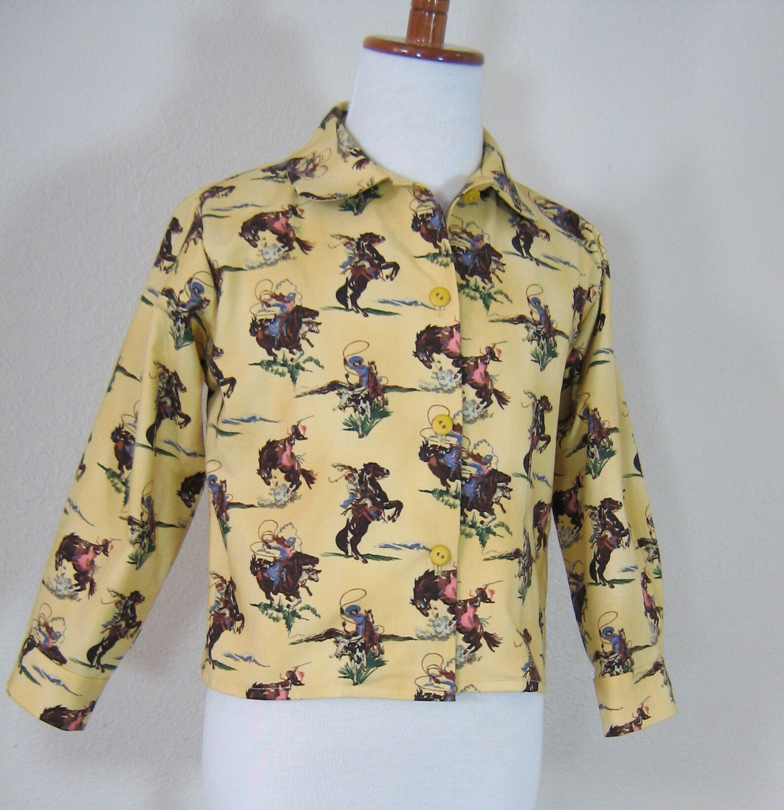 Girls Western Shirt Yellow Button Down Blouse Cowgirl Shirt | Etsy