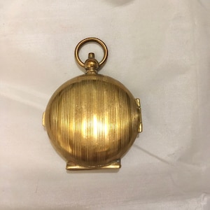 Antique Gold Stopwatch Style Powder Compact Germany 1920s
