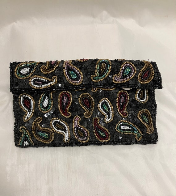 Bronze Sequin Clutch Bag