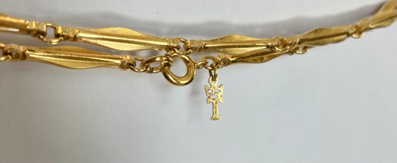 Crown Trifari Necklace Gold 1950s - image 5