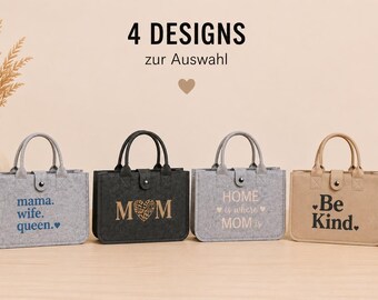 Filztasche Mama personalisiert | Geschenk für Mama | Shopper aus Filz | Mom Bag | Einkaufstasche | Muttertagsgeschenk | Filzkorb