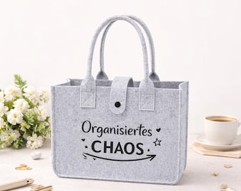 Filztasche Mama | Geschenk für Mama | Muttertag Tasche | Organisiertes Chaos | Nicht perfekt aber Mama | Shopper personalisiert möglich