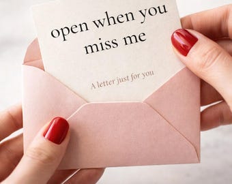 Tarjetas con mensaje "Abrir cuando" - Regalo sentimental, plantilla de Canva (descarga digital)