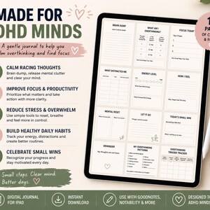 ADHD planner benefits focus calm mind