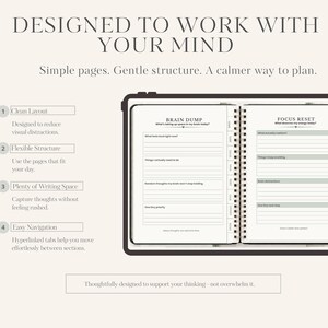 ADHD Brain Dump Planner for Adults | Mental Reset Planner | Digital Planner for GoodNotes | A4 & US Letter PDF image 4