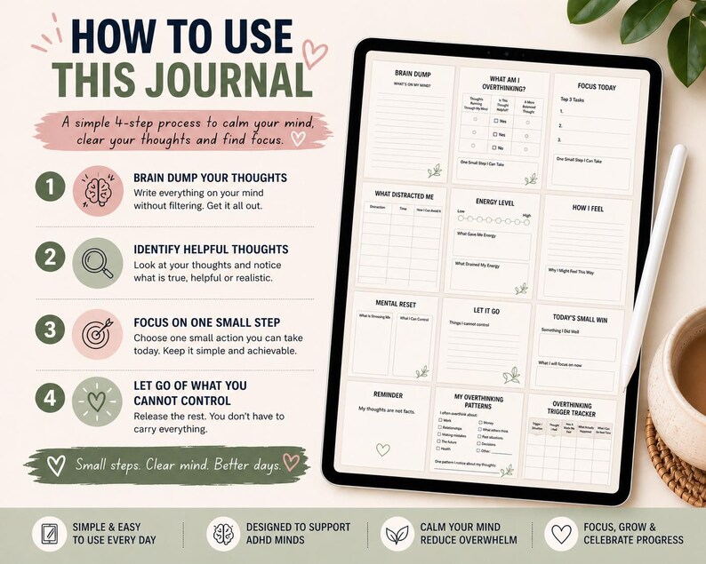 how to use ADHD planner journal