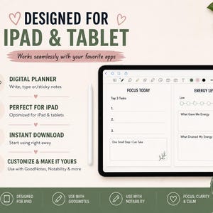 ADHD digital planner for iPad GoodNotes Notability