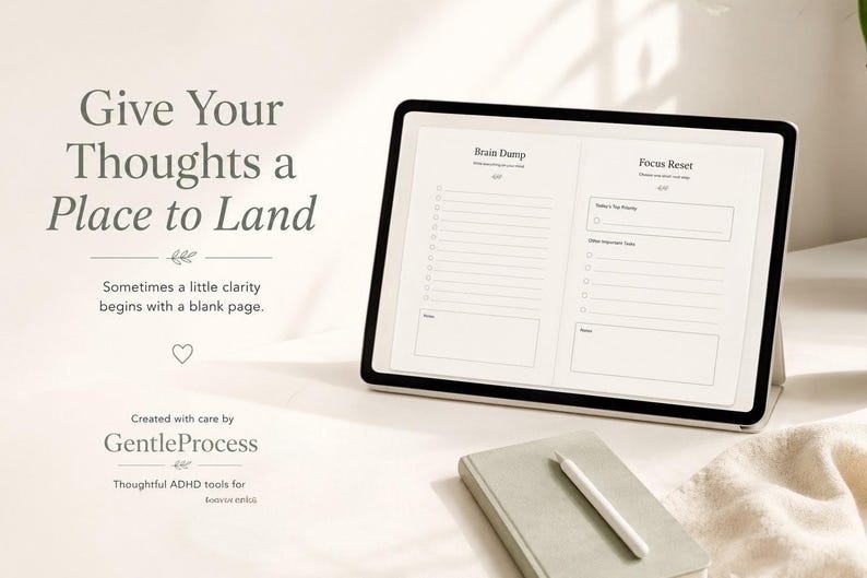 ADHD Brain Dump Planner for Adults | Mental Reset Planner | Digital Planner for GoodNotes | A4 & US Letter PDF image 10