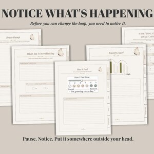 ADHD Overthinking Journal | Brain Dump & Mental Reset Planner | ADHD Focus Journal | Digital Download image 3