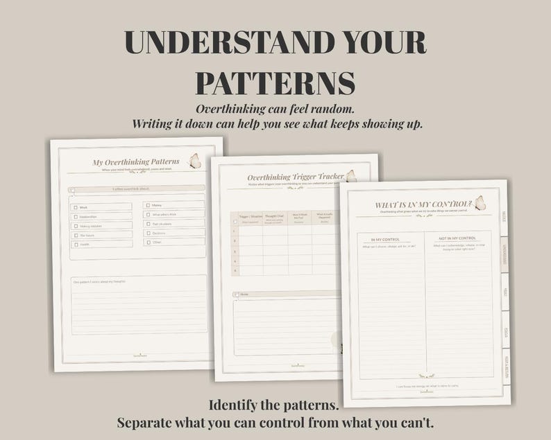 ADHD Overthinking Journal | Brain Dump & Mental Reset Planner | ADHD Focus Journal | Digital Download image 4